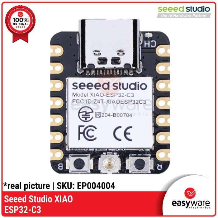 Seeed Studio XIAO ESP32-C3 RISC-V WiFi BLE 5.0 Battery Charging Antena Eksternal — IoT Mini Board Ultra Compact Original - Gambar 2