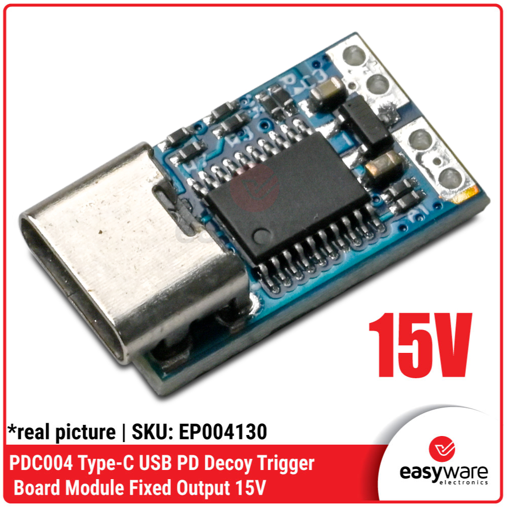 PDC004 USB-C PD Decoy Trigger Fixed Output 9V 12V 15V 20V — Modul Trigger USB PD Compact Compatible - Gambar 6
