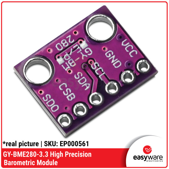 GY-BME280 Sensor Suhu Kelembaban Tekanan Udara I2C SPI 3.3V / 5V — High Precision Barometric Module Arduino ESP32 - Gambar 5