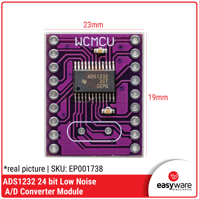 Modul ADS1232 24-Bit Low Noise ADC Converter 2 Channel Differential — Load Cell Timbangan Digital Arduino ESP32 - Gambar 3