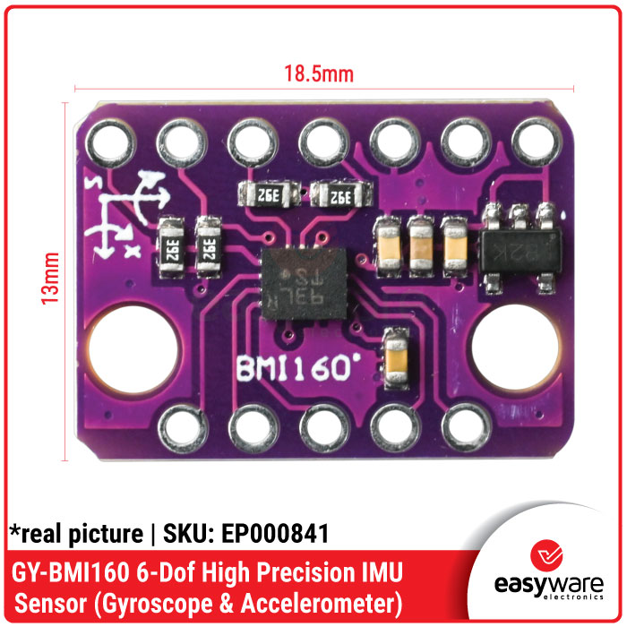 GY-BMI160 6-DOF High Precision IMU Sensor Gyroscope Accelerometer I2C SPI — Motion Sensor Drone Wearable Arduino - Gambar 3