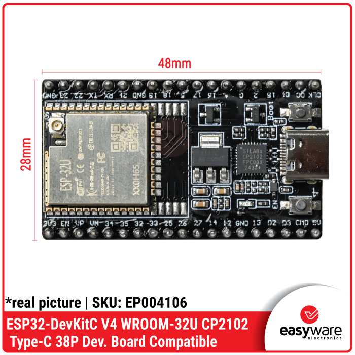 ESP32 DevKit V4 Type-C MicroUSB CP2102 ESP32-WROOM-32D ESP-32D ESP32-WROOM-32U ESP-32U — Development Board WiFi Bluetooth - Gambar 6