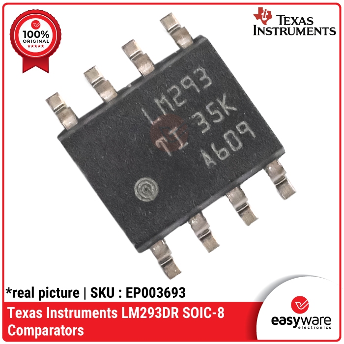 IC LM293DR SOIC-8 Dual Voltage Comparator Texas Instruments Original — Komparator Tegangan SMT