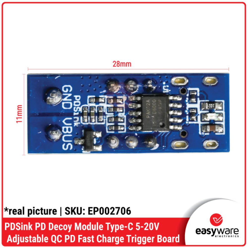 PDSink USB-C PD QC Decoy Trigger 5V-20V Adjustable DIP Switch Screw Terminal — DIY Power Supply Fast Charge - Gambar 3