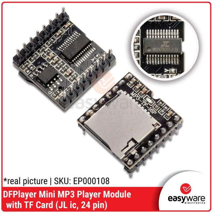 DFPlayer Mini MP3 Player Module TF Card 24 Pin JL IC UART — Audio Playback Arduino ESP32