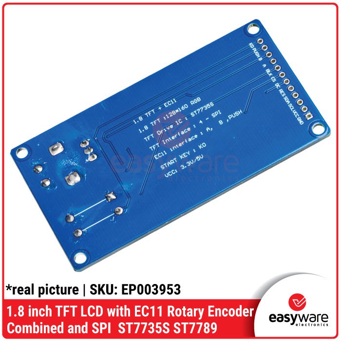 Layar TFT LCD 1.8 Inch / 2.4 Inch + Rotary Encoder EC11 - Modul Display SPI ST7735S ST7789 - Gambar 7