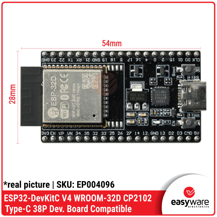 ESP32 DevKit V4 Type-C MicroUSB CP2102 ESP32-WROOM-32D ESP-32D ESP32-WROOM-32U ESP-32U — Development Board WiFi Bluetooth - Gambar 5