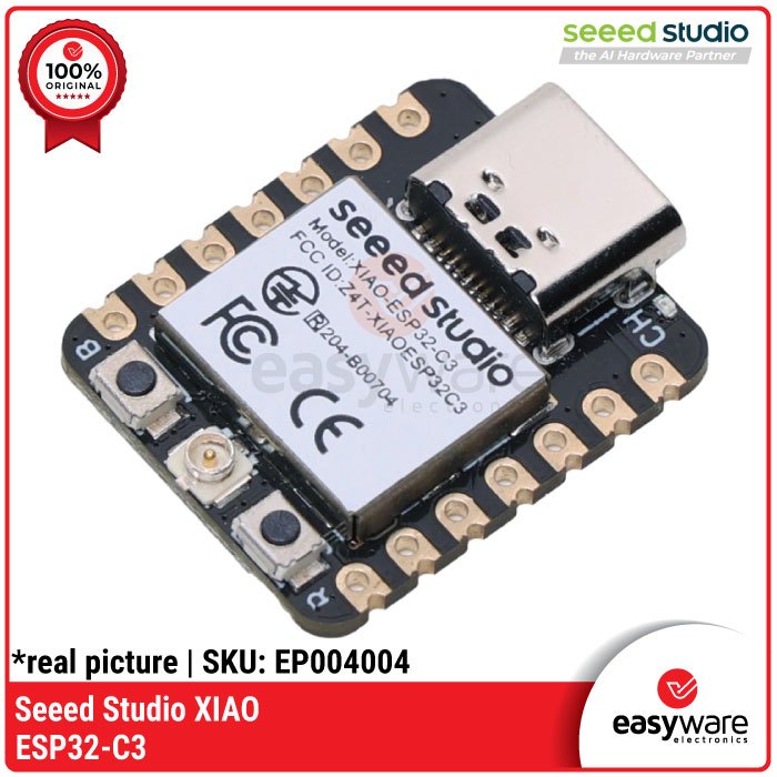 Seeed Studio XIAO ESP32-C3 RISC-V WiFi BLE 5.0 Battery Charging Antena Eksternal — IoT Mini Board Ultra Compact Original