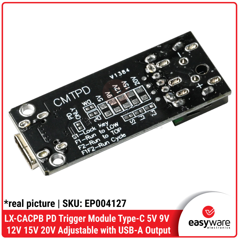 LX-CACPB USB-C PD Trigger 5V-20V Adjustable USB-A / Screw Terminal Output — DIY Power Supply PD Compatible - Gambar 3