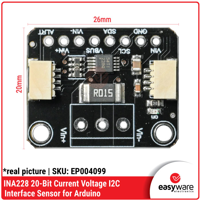 Modul INA228 20-Bit Current Voltage Power Sensor I2C 85V — Power Monitor Arduino ESP32 - Gambar 2