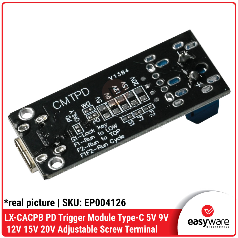 LX-CACPB USB-C PD Trigger 5V-20V Adjustable USB-A / Screw Terminal Output — DIY Power Supply PD Compatible - Gambar 5