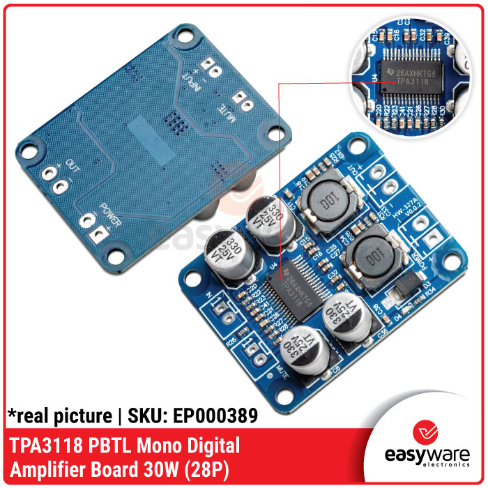 TPA3118 PBTL Mono Digital Amplifier Board