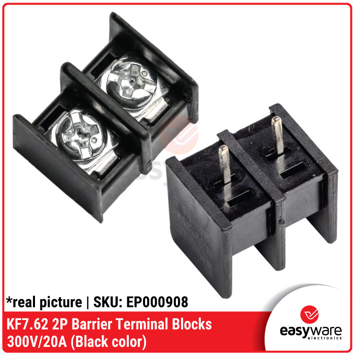 KF7.62 Terminal Block 2P 3P 4P 7.62mm Terminal Blok Pole KF 7.62 2 Pin 3 Pin 4 Pin 300V 20A - Gambar 4