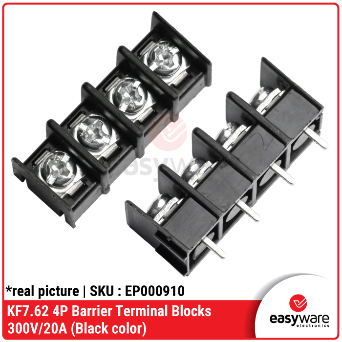 KF7.62 Terminal Block 2P 3P 4P 7.62mm Terminal Blok Pole KF 7.62 2 Pin 3 Pin 4 Pin 300V 20A - Gambar 2