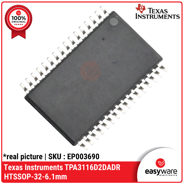 IC TPA3116D2 SMD IC OP AMP Texas TPA3116 ORIGINAL HTSSOP-32-6.1mm ORIGINAL IC Audio Amplifier 2 Channel Class D - Gambar 3