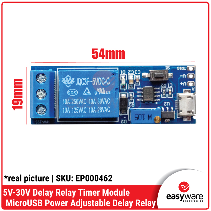 Trigger Delay Switch 5V-30V Delay Relay Timer module - Gambar 3
