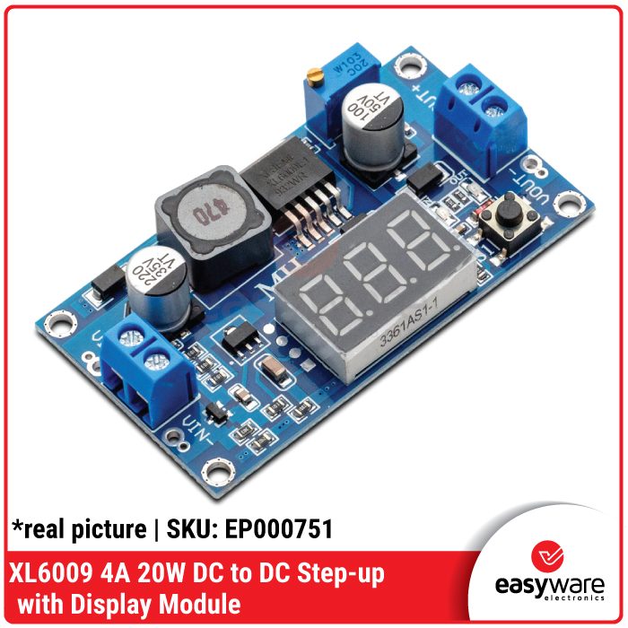 XL6009 4A 20W DC to DC Boost Step up with Display