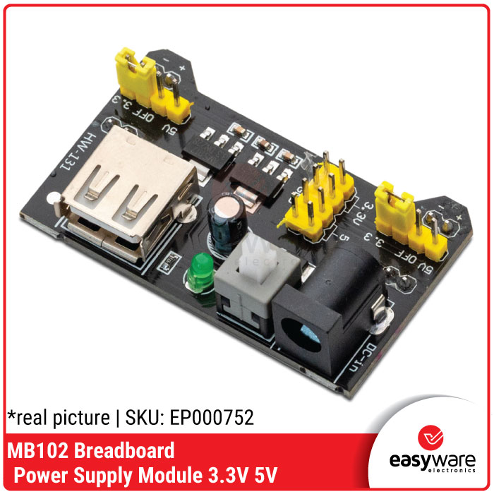 MB102 BREADBOARD POWER SUPPLY 3.3V 5V MODULE