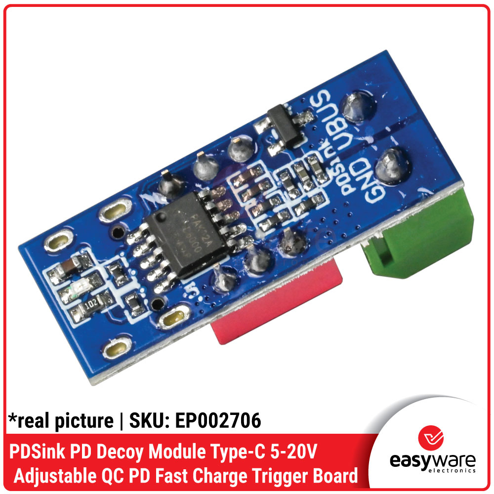 PDSink USB-C PD QC Decoy Trigger 5V-20V Adjustable DIP Switch Screw Terminal — DIY Power Supply Fast Charge - Gambar 2