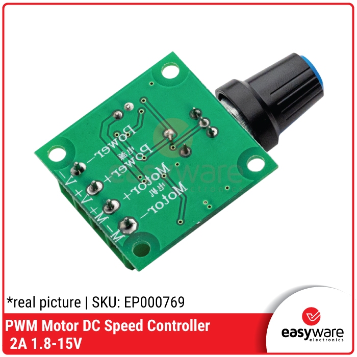PWM DC Motor Speed Controller 2A 1.8V-15V – Pengatur Kecepatan Motor DC Mini - Gambar 3
