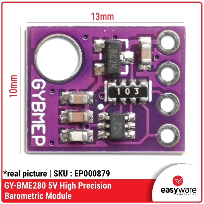 GY-BME280 Sensor Suhu Kelembaban Tekanan Udara I2C SPI 3.3V / 5V — High Precision Barometric Module Arduino ESP32 - Gambar 2