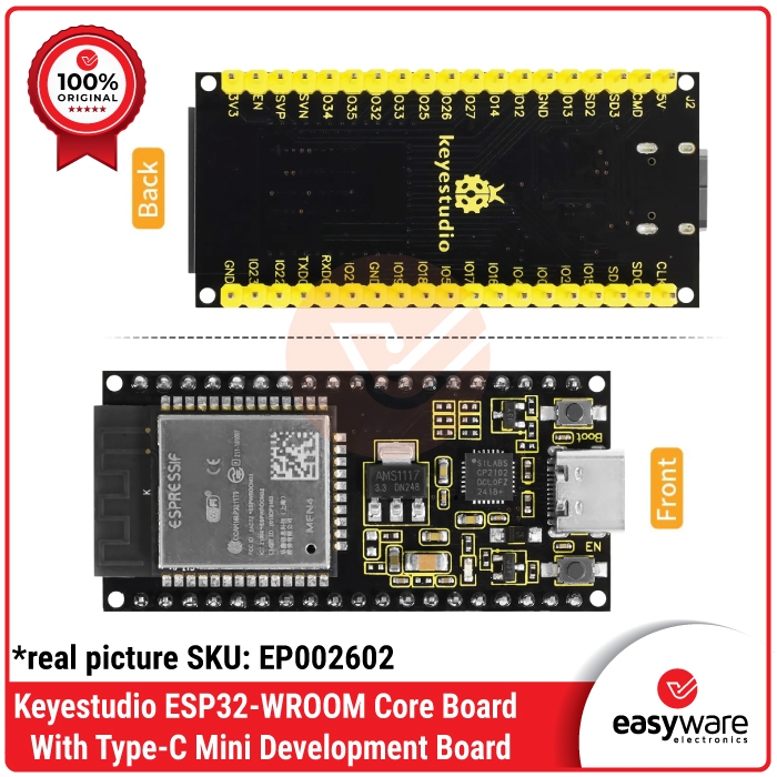 Keyestudio ESP32-WROOM Core Board With Type-C ESP-WROOM-32 Module Mini Development Board ESP32 Module