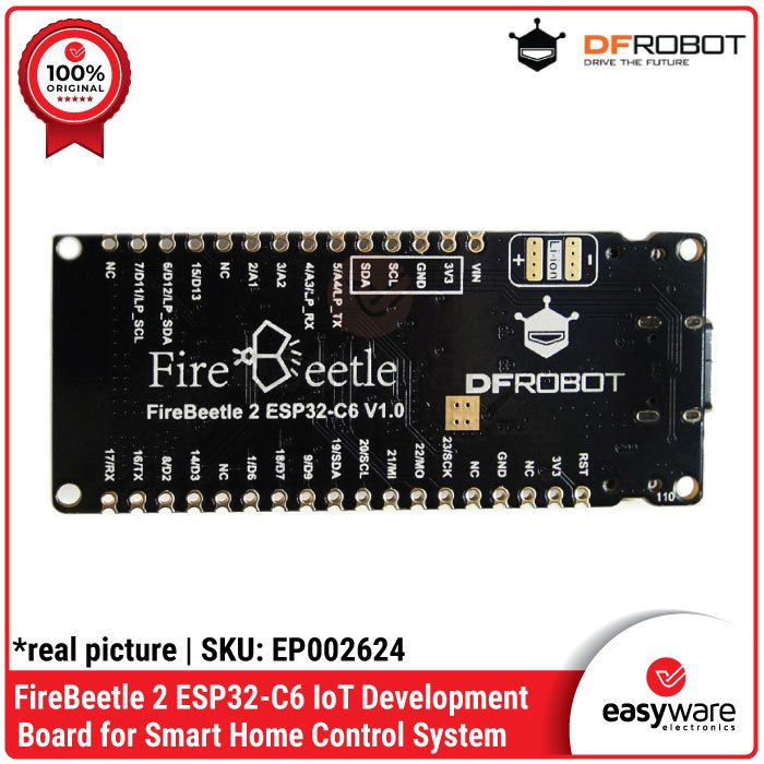 FireBeetle 2 ESP32-C6 IoT Development Board for Smart Home Control System - Gambar 3