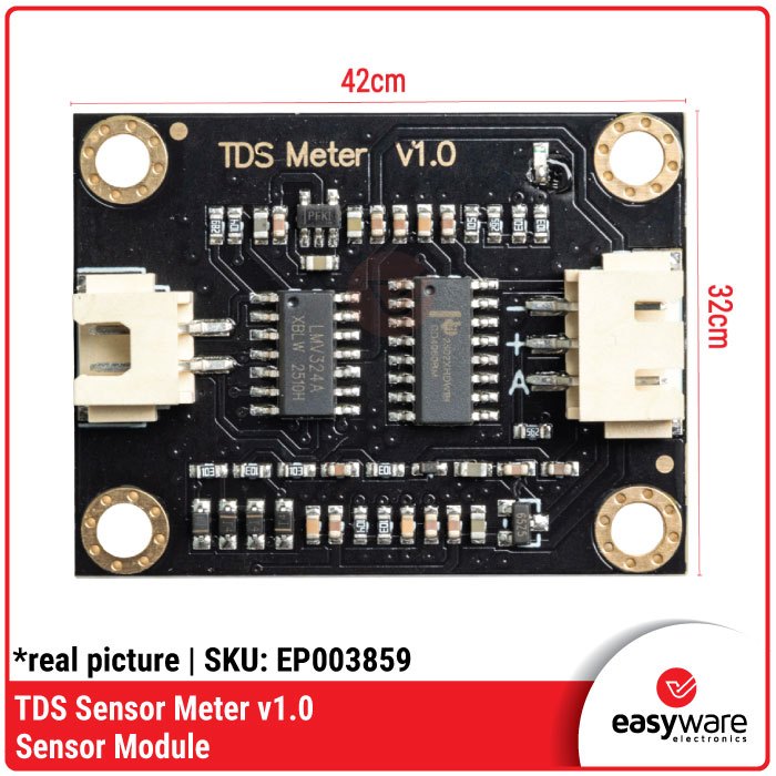 TDS Sensor Meter v1.0 Modul Sensor Kualitas Air 0-1000ppm Analog — Water Quality Monitor Arduino ESP32 Compatible - Gambar 2