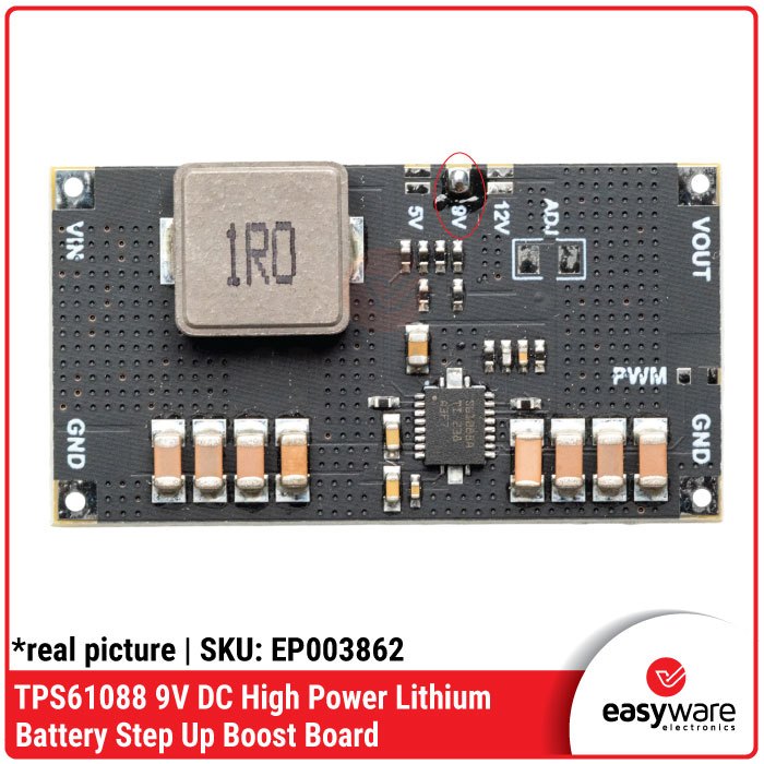 Modul TPS61088 DC Step-Up Boost Converter Li-Ion Battery 5V 9V 12V High Power — Power Supply Portable - Gambar 4