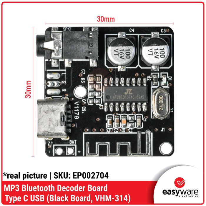 MP3 Bluetooth 5.0 Decoder Board VHM-314 Type-C / MicroUSB 3.5mm Jack — Audio Receiver DIY Speaker Amplifier - Gambar 2