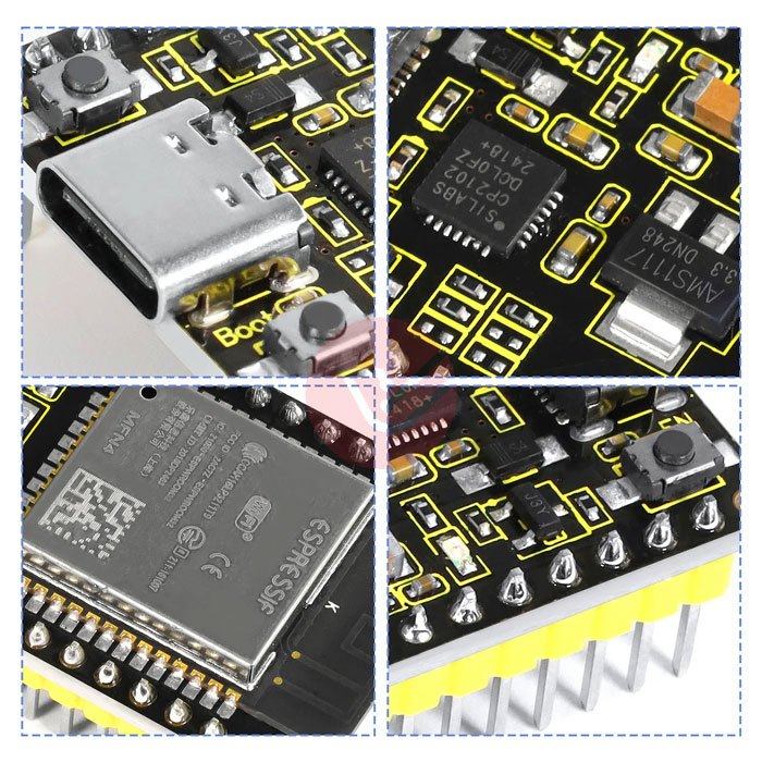 Keyestudio ESP32-WROOM Core Board With Type-C ESP-WROOM-32 Module Mini Development Board ESP32 Module - Gambar 4