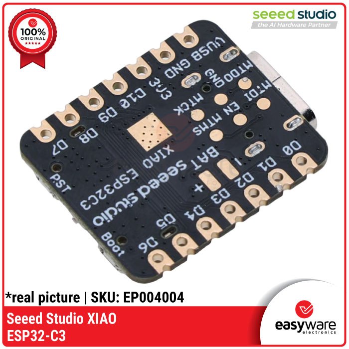 Seeed Studio XIAO ESP32-C3 RISC-V WiFi BLE 5.0 Battery Charging Antena Eksternal — IoT Mini Board Ultra Compact Original - Gambar 3