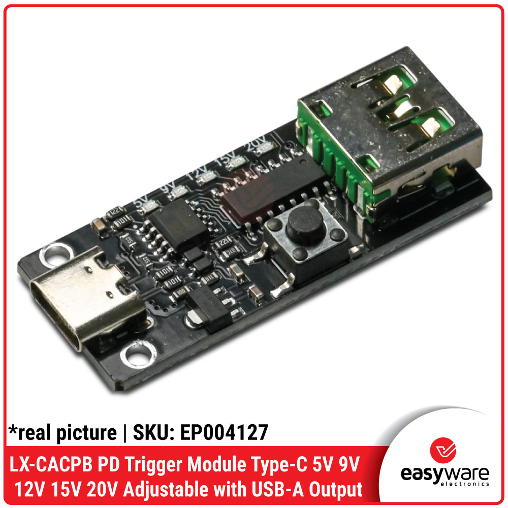 LX-CACPB USB-C PD Trigger 5V-20V Adjustable USB-A / Screw Terminal Output — DIY Power Supply PD Compatible - Gambar 2