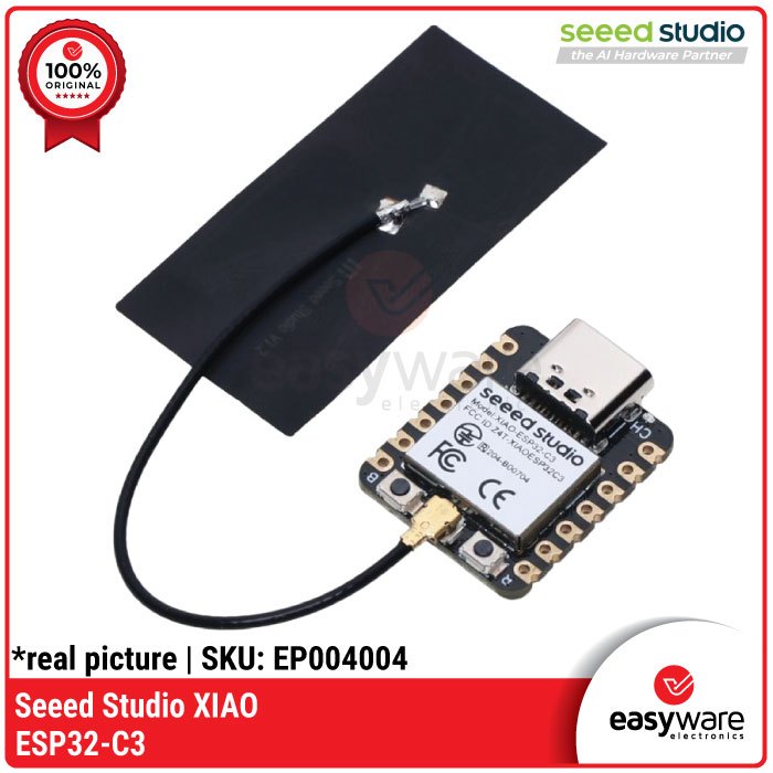 Seeed Studio XIAO ESP32-C3 RISC-V WiFi BLE 5.0 Battery Charging Antena Eksternal — IoT Mini Board Ultra Compact Original - Gambar 4