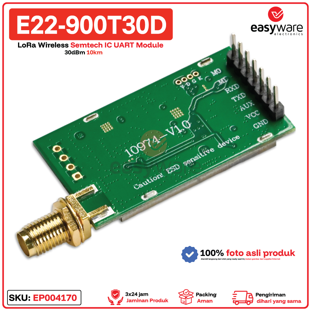 EBYTE E22-900T30D E22 900T30D LoRa Wireless Semtech IC 30dBm 10km UART LoRa Module - Gambar 4