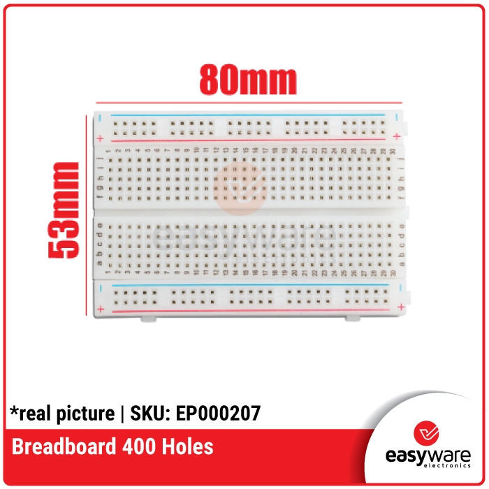 BREADBOARD 400 POINT PROJECT BOARD 400 TITIK BREADBOARD KECIL MINI - Gambar 3