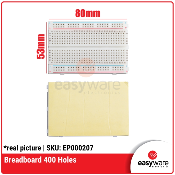 BREADBOARD 400 POINT PROJECT BOARD 400 TITIK BREADBOARD KECIL MINI - Gambar 2