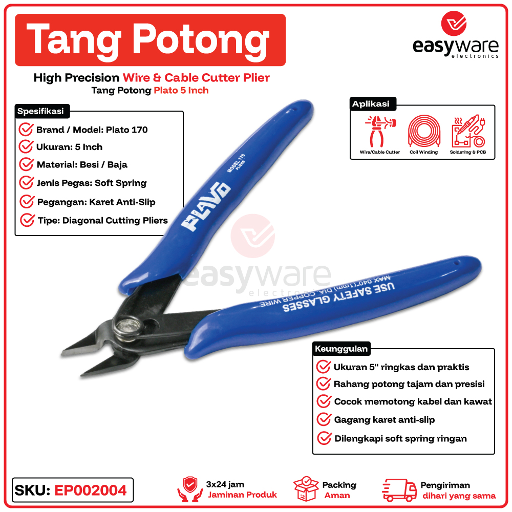 Tang Potong Coil Kawat Cutting Wire Tang Potong Plato 5"
