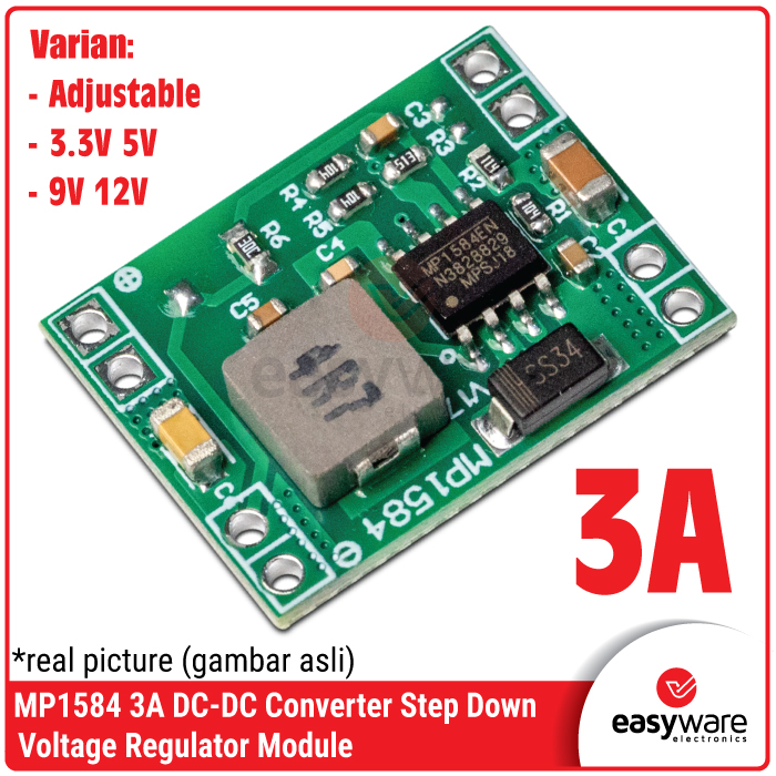 MP1584 3A DC-DC Step Down Buck Converter Module Adjustable 3.3V 5V 9V 12V