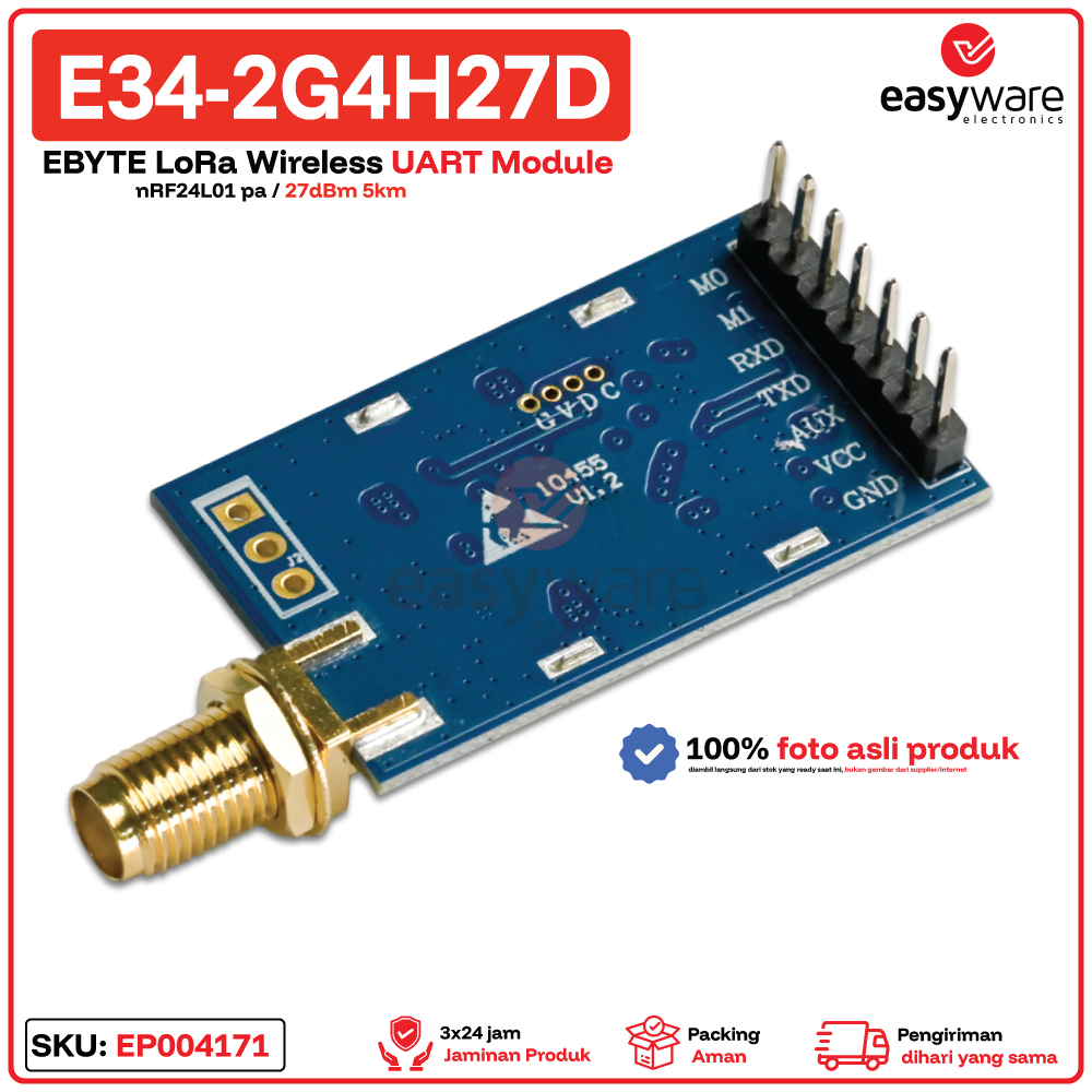EBYTE E34-2G4H27D LoRa Wireless UART Module 2.4GHz 27dBm 5km with PA + LNA - Gambar 4