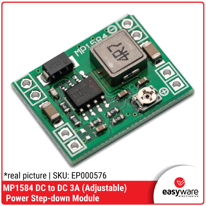 MP1584 3A DC-DC Step Down Buck Converter Module Adjustable 3.3V 5V 9V 12V - Gambar 2