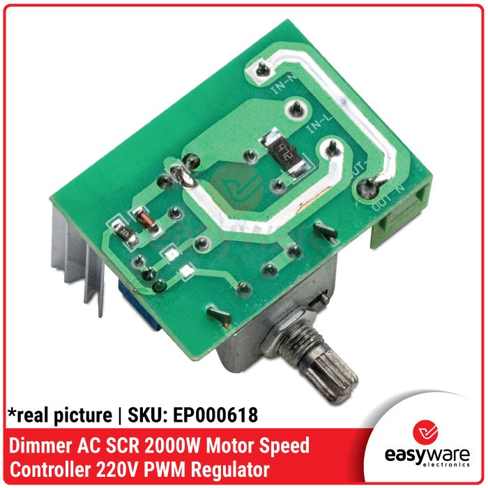 Dimmer AC SCR 2000W Motor Speed Controller 220V PWM Regulator - Gambar 3