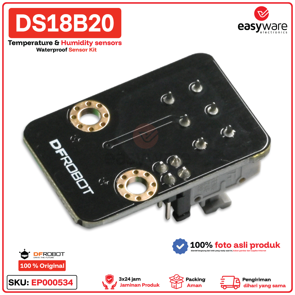 DFRobot Gravity Waterproof DS18B20 Sensor Kit Original - Gambar 4