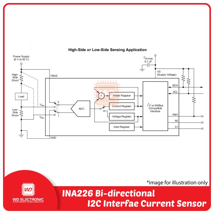 CJMCU-226 INA226 I2C interface Bi-directional current sensor module - Gambar 4