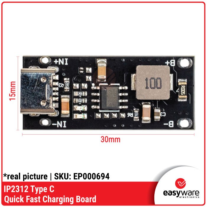 Quick Fast Charging Board IP2312 CC/CV Mode 5V To 4.2V Type C - Gambar 2