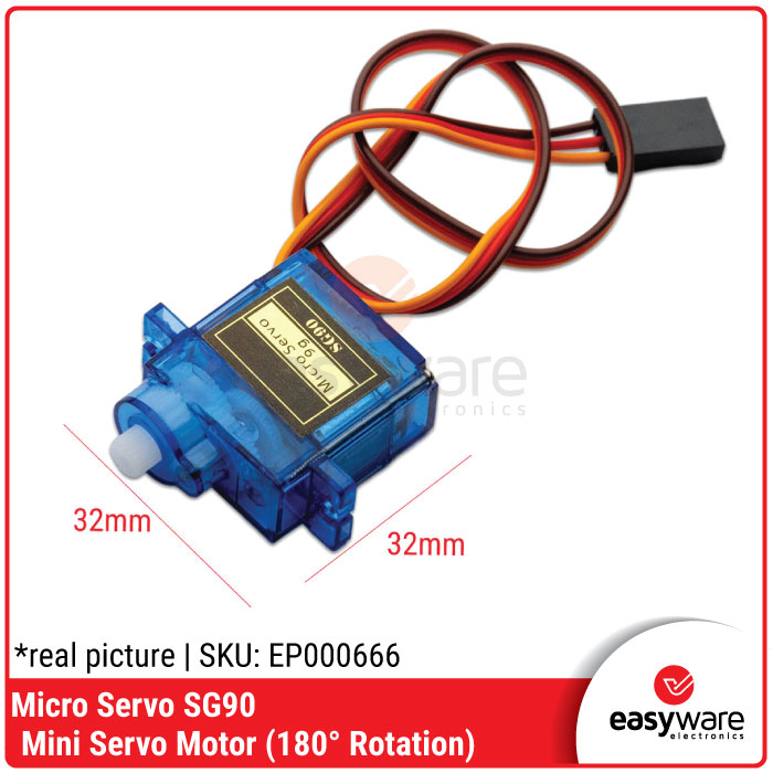 TowerPro SG90 Mini Servo Motor Micro Servo (360° Rotation) - Gambar 3