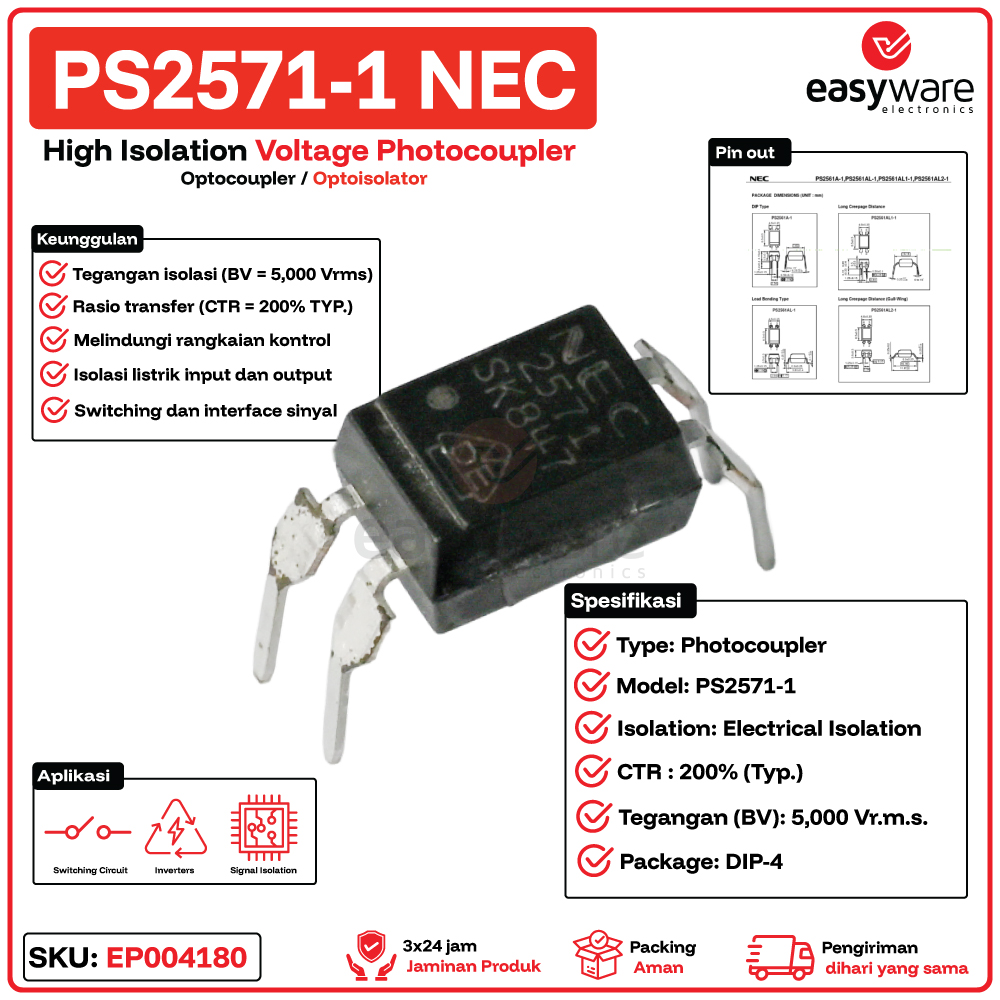 IC PS2571-1 NEC PS 2571 Optocoupler Photocoupler 4 Pin SMD