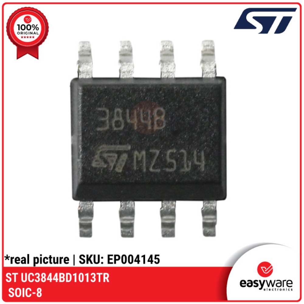 IC UC3844BD1013TR SOIC-8 UC3844B UC3844 SMD Current Mode PWM Controller STMicroelectronics Original - SMPS Flyback Converter