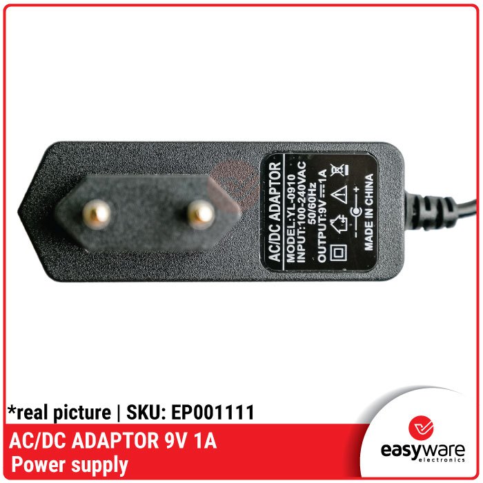 AC/DC ADAPTOR 9V 1A 100V-240V AC to DC charger Adapter Power Supply 9 volt 1 ampere - Gambar 2