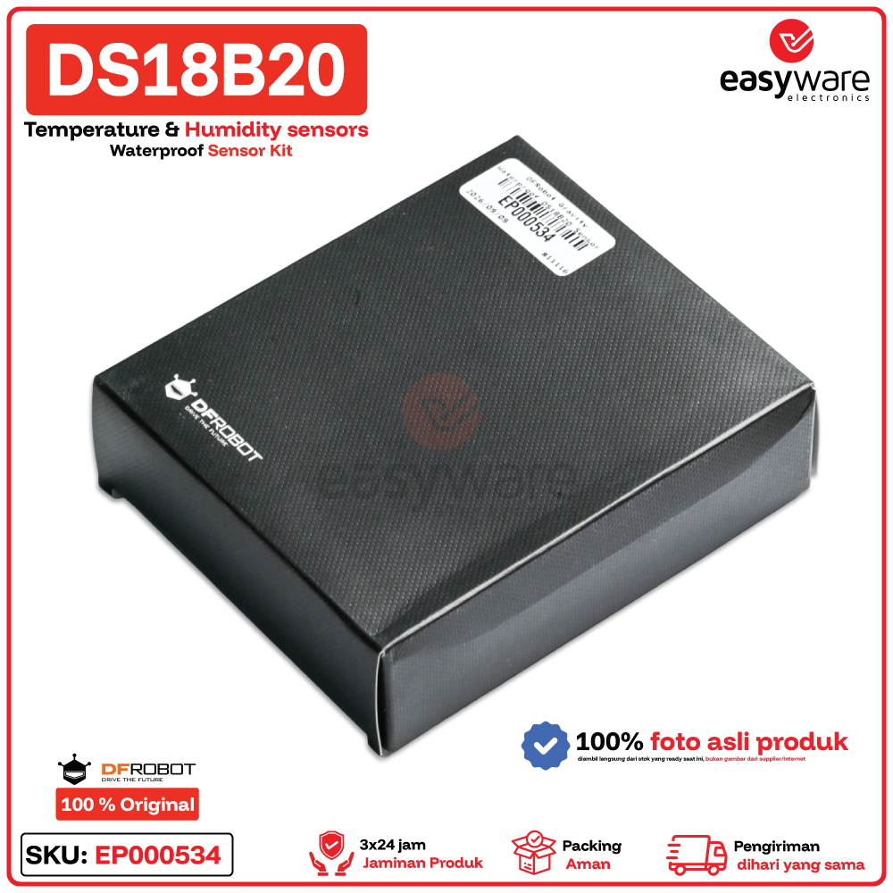 DFRobot Gravity Waterproof DS18B20 Sensor Kit Original - Gambar 3
